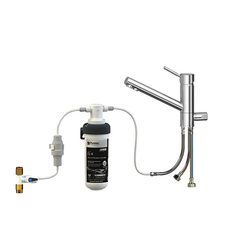 Puretec Z1-T1 Quick Twist Undersink Filter with Tripla™ T1 Mixer Tap