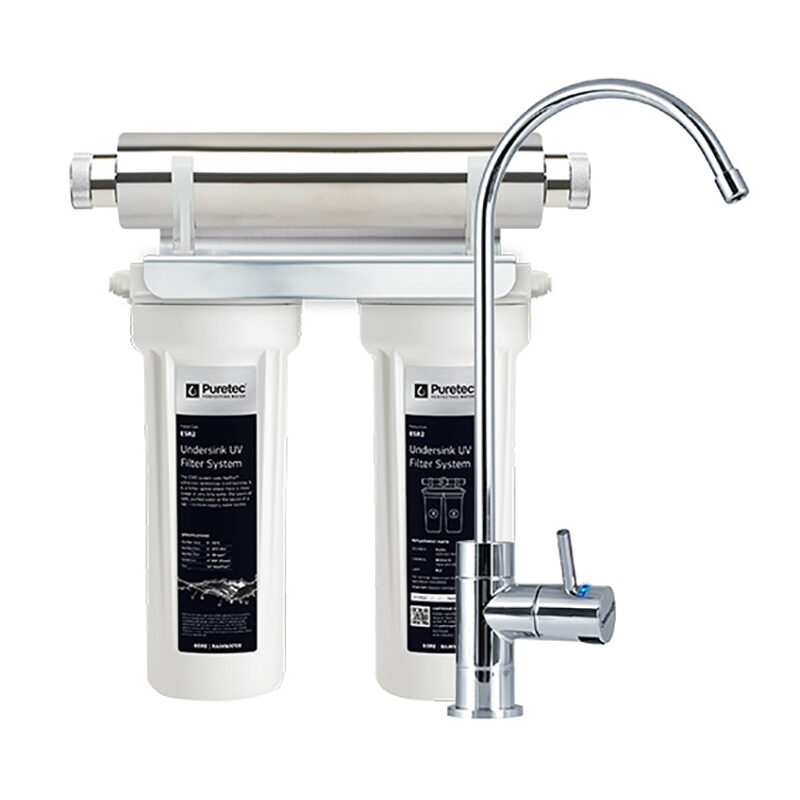 Puretec ESR2 Undersink UV Water Filter System with High Loop Faucet