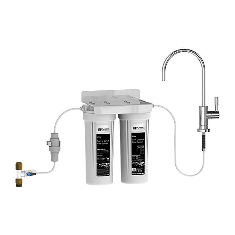 Puretec TS100 Twin Undersink Water Filter Systems High Loop Faucet