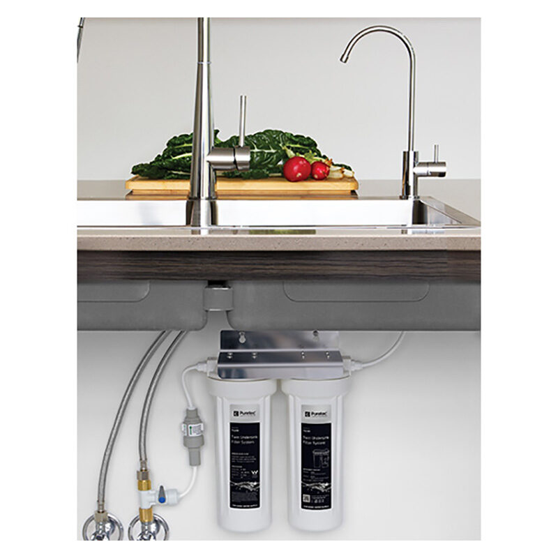 Puretec TS100 Twin Undersink Water Filter Systems High Loop Faucet - Image 2