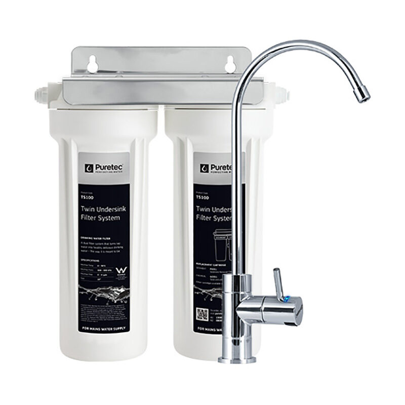 Puretec TS100 Twin Undersink Water Filter Systems High Loop Faucet - Image 3