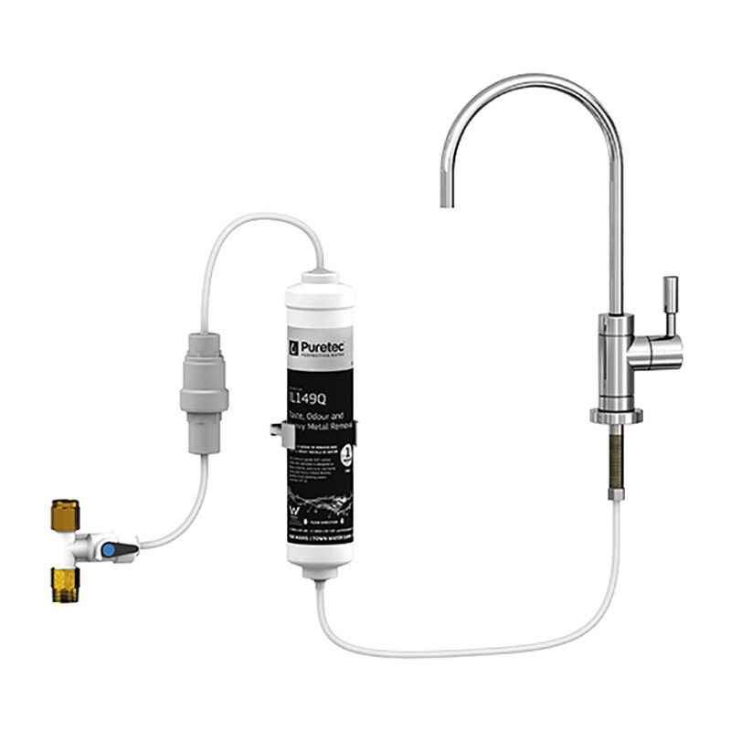 Puretec X3 Inline Water Filter with High Loop Faucet