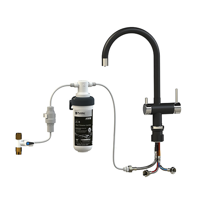 Puretec Z1-BL1 Quick Twist Undersink Filter with Tripla™ Black Mixer Tap
