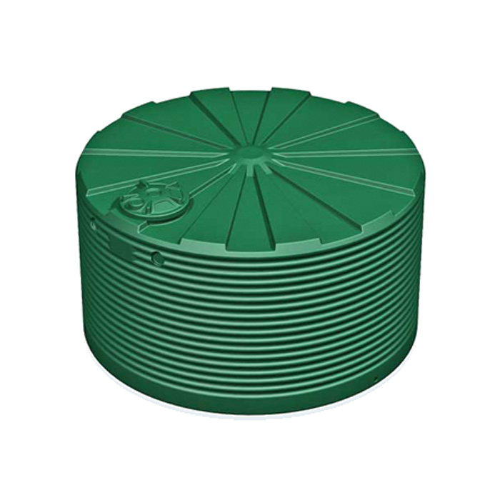 Team Poly 9000L Round Squat Rainwater Tank