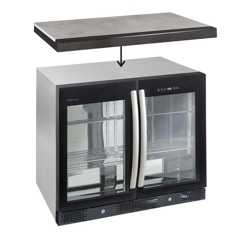 Nova Graphite Premium 2 Door Bar Fridge (Top only)